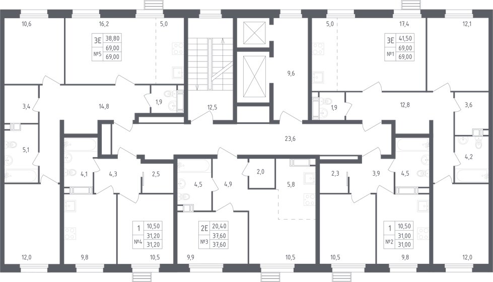 2-комнатная, 37.6м², ЖК Южное Бунино, 8 881 195 ₽