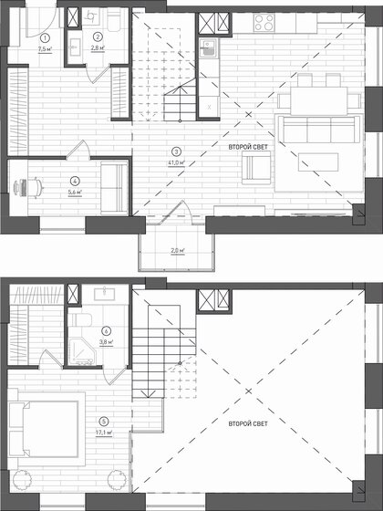 1-комнатная, 77.8м², ЖК Королева 13, 25 459 272 ₽