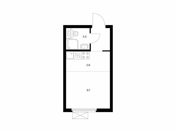 1-комнатная, 20 м², ЖК Митинский лес, 6 646 360 ₽