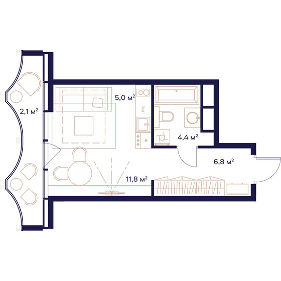 1-комнатная, 30.1 м², ЖК СОЮЗ, 16 664 700 ₽