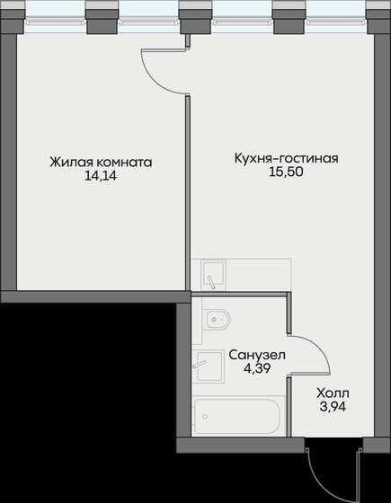 1-комнатная, 38.23 м², ЖК Insider, 17 177 628 ₽