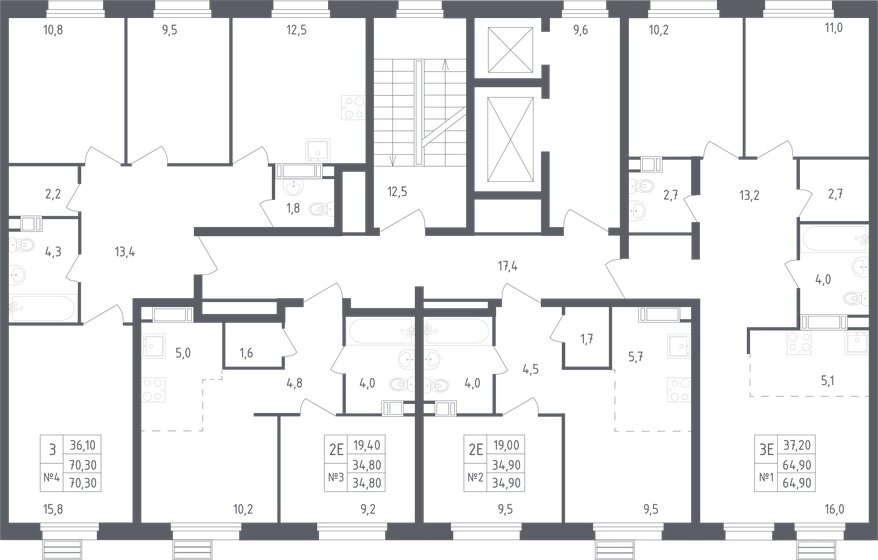 2-комнатная, 34.8м², ЖК Южное Бунино, 8 376 464 ₽