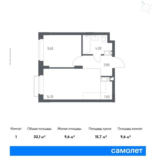 1-комнатная, 32.6м², ЖК Алхимово, 10 527 681 ₽