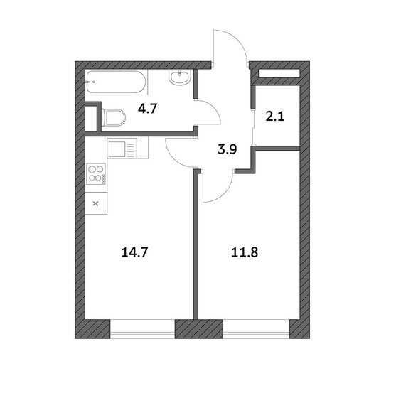 1-комнатная, 37.28м², ЖК Городские истории, 9 055 871 ₽