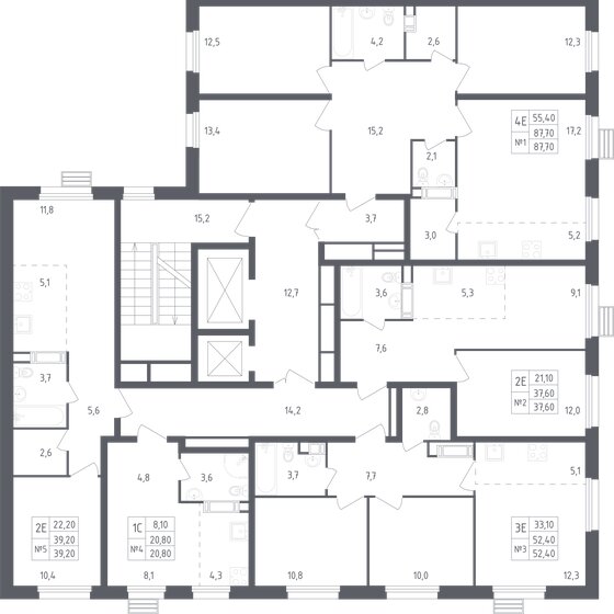 2-комнатная, 37.6м², ЖК Южное Бунино, 8 615 589 ₽