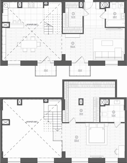 1-комнатная, 106.7м², ЖК Королева 13, 32 976 702 ₽