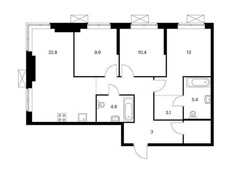 3-комнатная, 86м², ЖК Holland park, 26 599 800 ₽