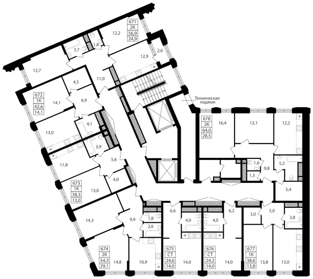 1-комнатная, 38.6 м², ЖК Варшавские ворота, 9 264 000 ₽