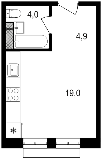 1-комнатная, 27.9 м², ЖК Михалковский, 11 536 650 ₽