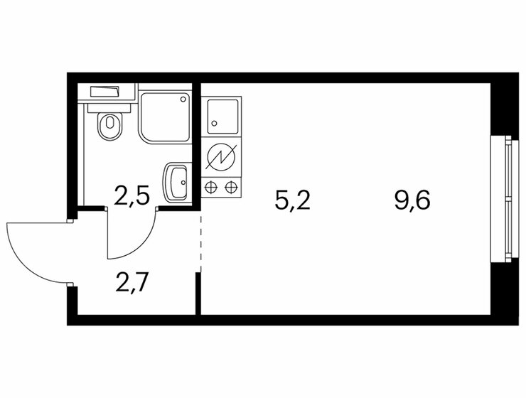 1-комнатная, 20м², ЖК Ильинские луга, 4 298 880 ₽