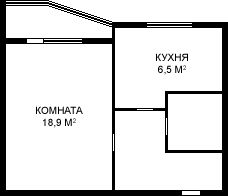 Планировка однокомнатной квартиры серии П-44